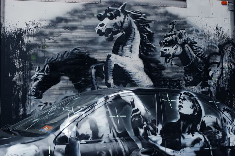 Banksy's 'Crazy Horse' On the Lower East Side for "Better Out Than In"
