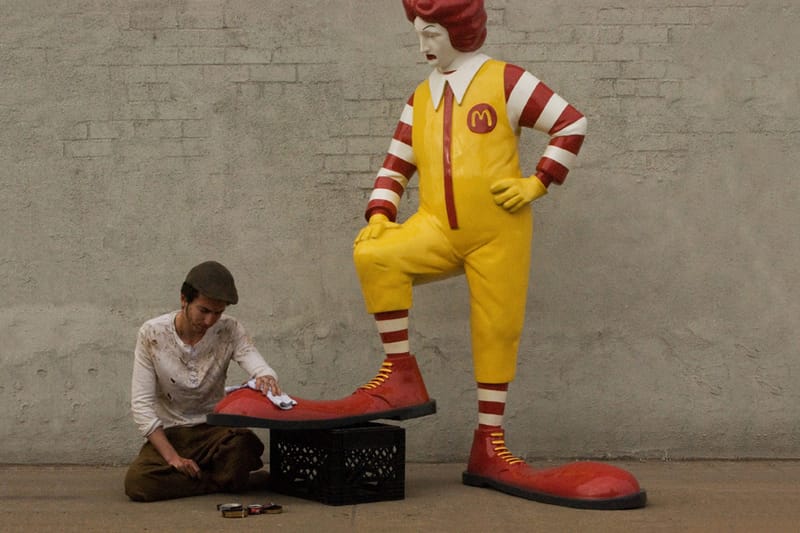 Banksy's Ronald McDonald Sculpture for "Better Out Than In"