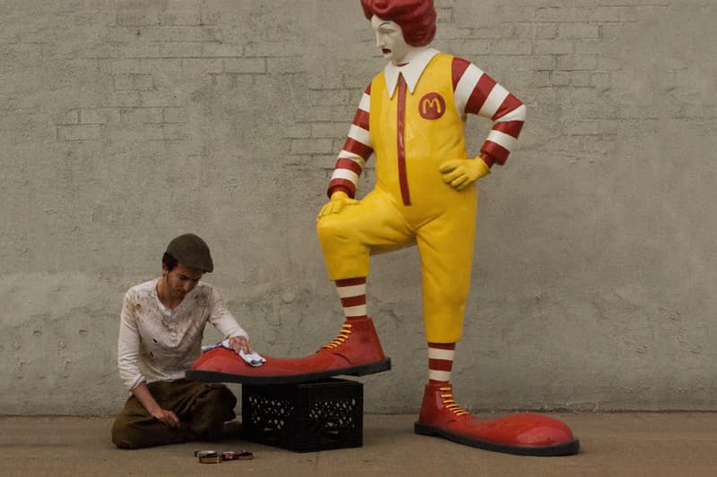 Banksy's Ronald McDonald Sculpture for "Better Out Than In"