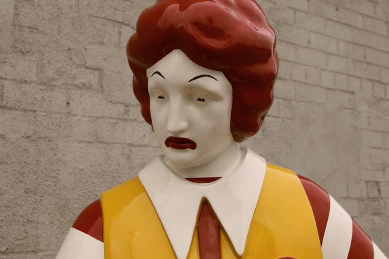 Banksy's Ronald McDonald Sculpture for "Better Out Than In"