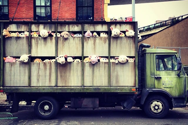 Banksy's 'Sirens of the Lambs' for "Better Out Than In"