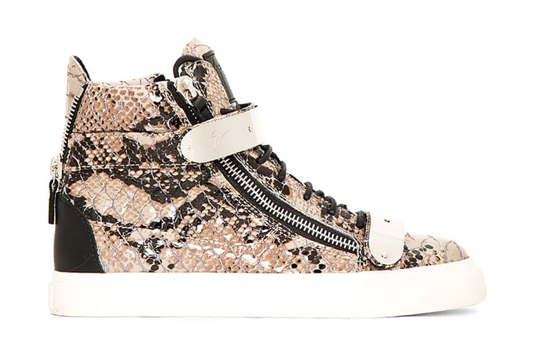 Giuseppe Zanotti Leather Python Atlantide High-Top Sneakers