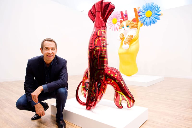 Jeff Koons Visits Gagosian Stand at Frieze Art Fair in London