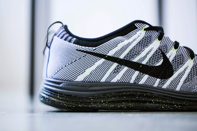 Nike Flyknit Lunar 1+ White/Black-Dark Grey-Volt