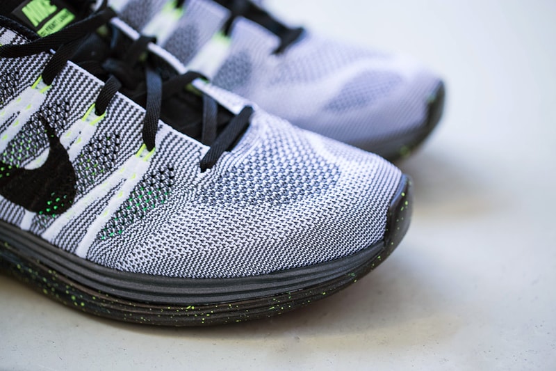 Nike Flyknit Lunar 1+ White/Black-Dark Grey-Volt