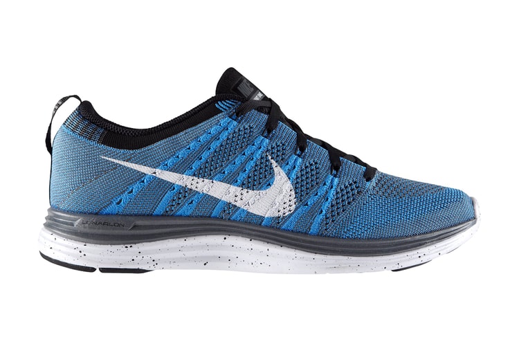 Nike Flyknit Lunar 1+ Blue Glow/White-Black-Dark Grey