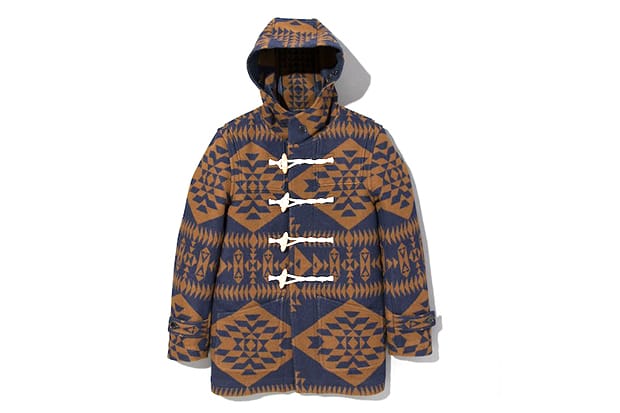 Pendleton x DELUXE Hooded Jacket Navy/Brown 