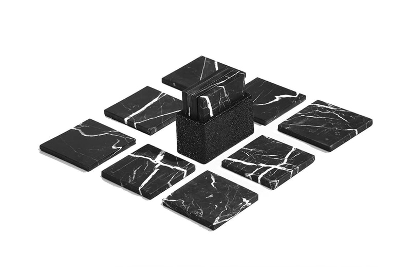 Alexander Wang Black Marble Coaster Set