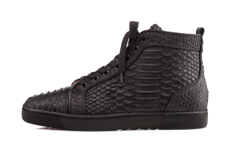 Christian Louboutin Louis Flat Matte Black Python