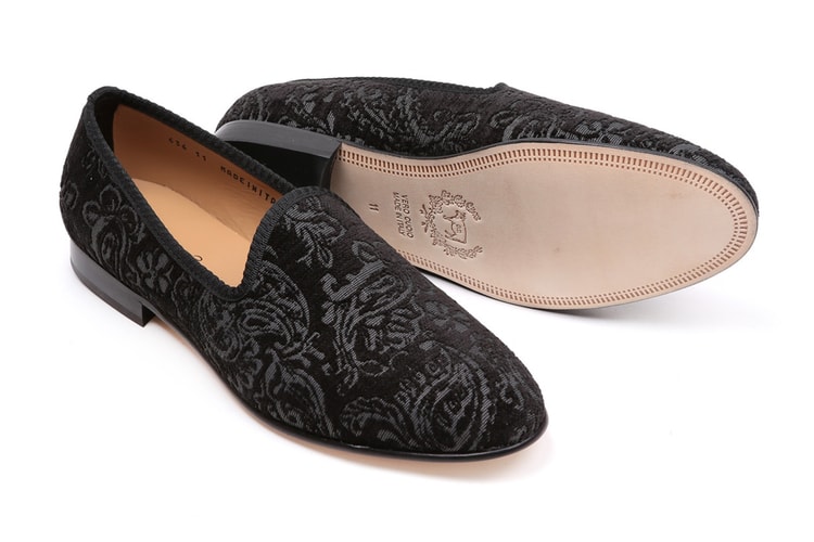 Del Toro Laser Paisley Velvet Slipper
