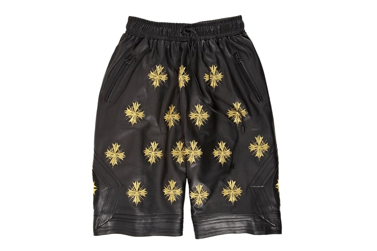 En Noir Embroidered Leather Boxing Shorts for Barneys & Jay Z's "A New York Holiday"