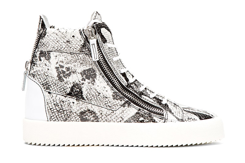 Giuseppe Zanotti Python High-Top Sneakers White/Black