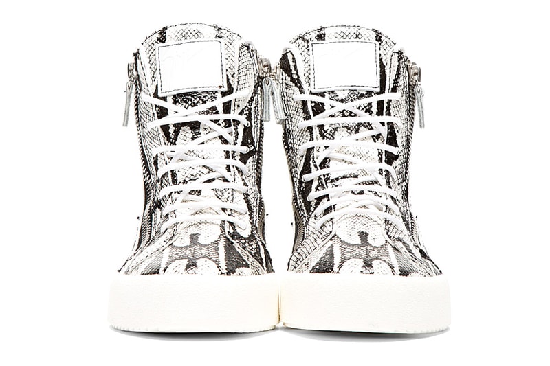 Giuseppe Zanotti Python High-Top Sneakers White/Black