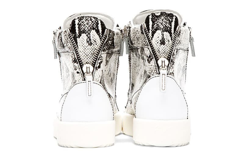 Giuseppe Zanotti Python High-Top Sneakers White/Black
