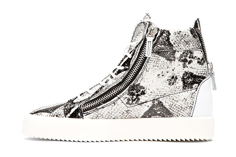 Giuseppe Zanotti Python High-Top Sneakers White/Black