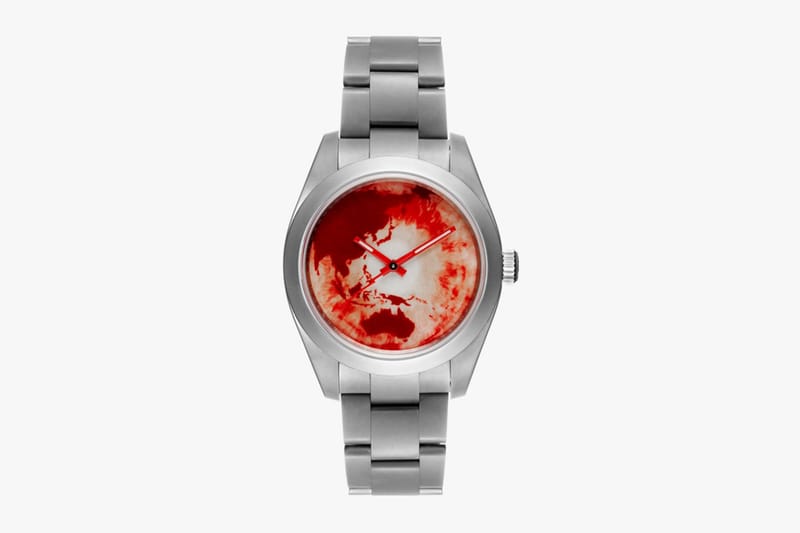 Marc Quinn x Bamford Watch Department Rolex Milgauss “Red Ocean Orbit”