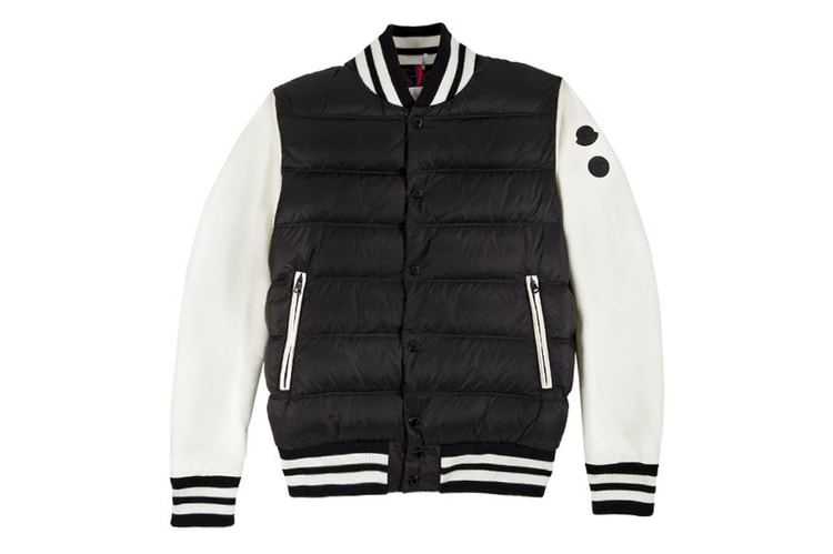 Moncler's Leather Sleeve Varsity Jacket for Barneys & Jay Z's "A New York Holiday"