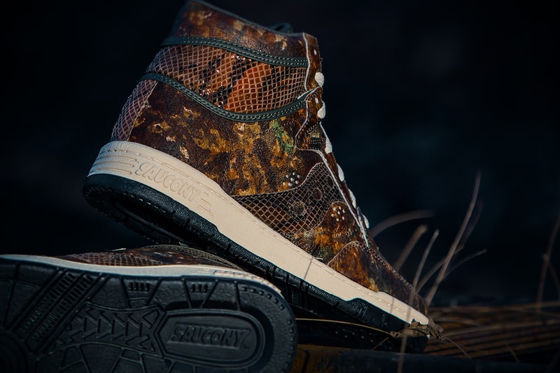 Packer Shoes x Saucony Hangtime "Woodland Snake"