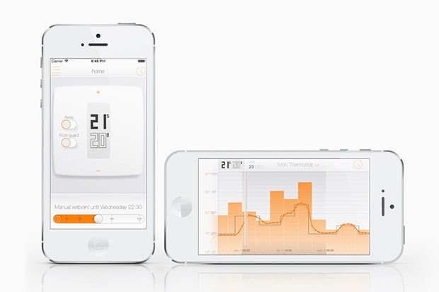 Thermostat controlled using a smartphone by Philippe Starck