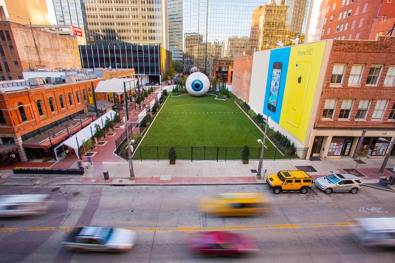 Tony Tasset’s Latest Sculpture is a 30-Foot Eye for The Joule Hotel in Dallas