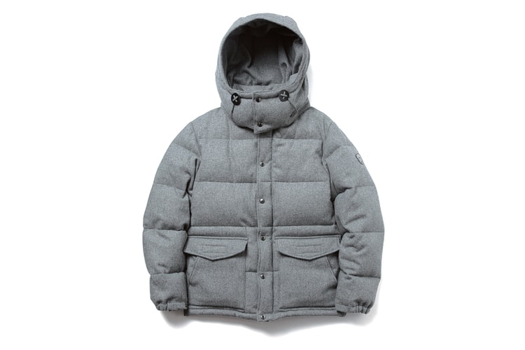 uniform experiment WOOL MELANGE CLASSIC HOOD DOWN JACKET
