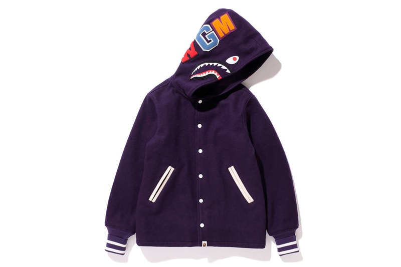 A Bathing Ape 2013 Winter SHARK VARSITY JACKET