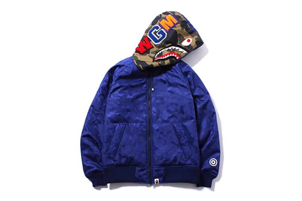 A Bathing Ape SHARK HOODIE PADDED JACKET