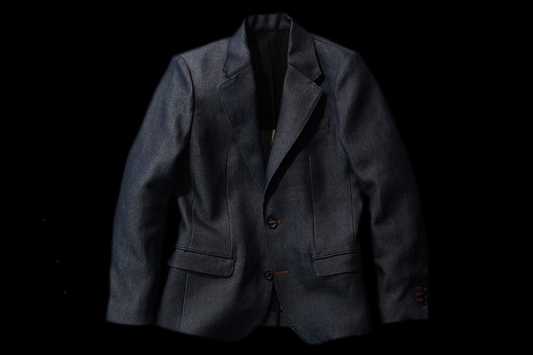 KYUTEN Washi Denim Tailored Collar Jacket