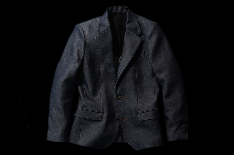 KYUTEN Washi Denim Tailored Collar Jacket
