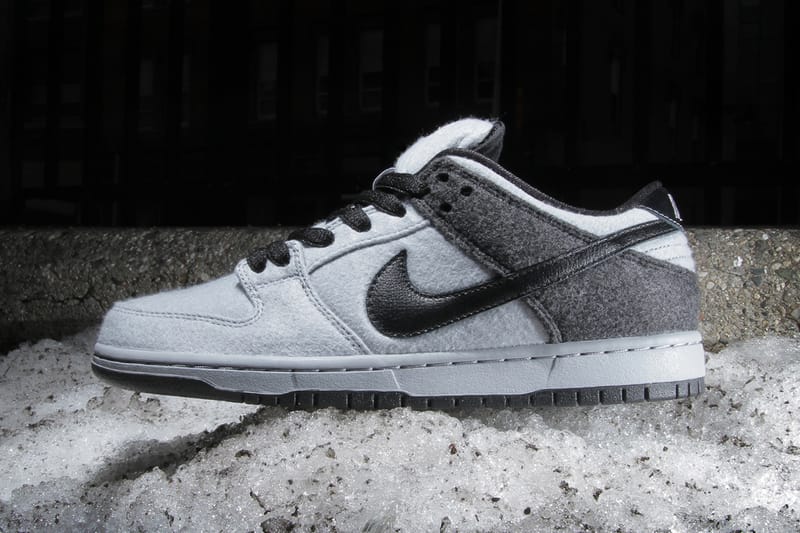 nike dunk sb low wolf grey wool