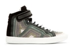 Pierre Hardy Grey Rainbow Banded High-Top Sneakers