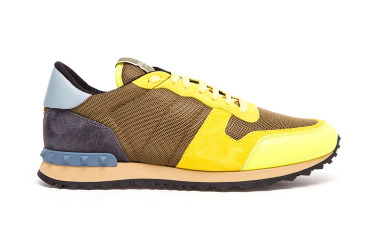 Valentino Contrasting Suede/Mesh/Leather Trainers