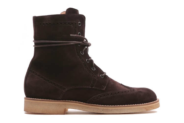 Del Toro Espresso Suede Wingtip Boots