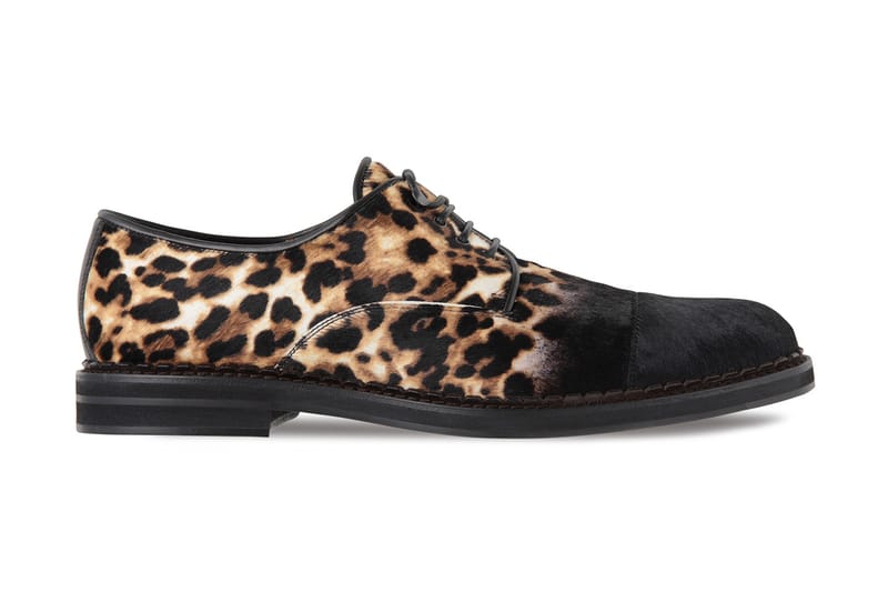 Jimmy Choo Pony-Haired Leopard Lace-Ups