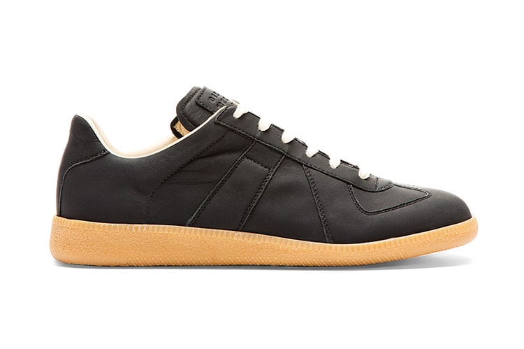 Maison Martin Margiela Matte Black Leather Replica Sneakers