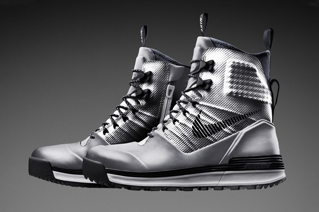 silver nike boots