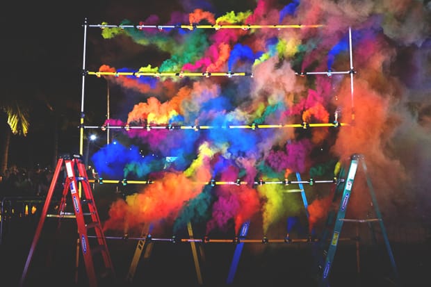 Olaf Breuning "Smoke Grid" @ Art Basel Miami