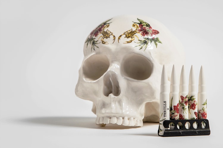 THRILLS x Dan Elborne "Skull & Bullets" Porcelain Sculptures