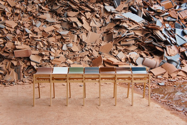 Tsuyoshi Hayashi Recycled Roof Tile Stools and Benches