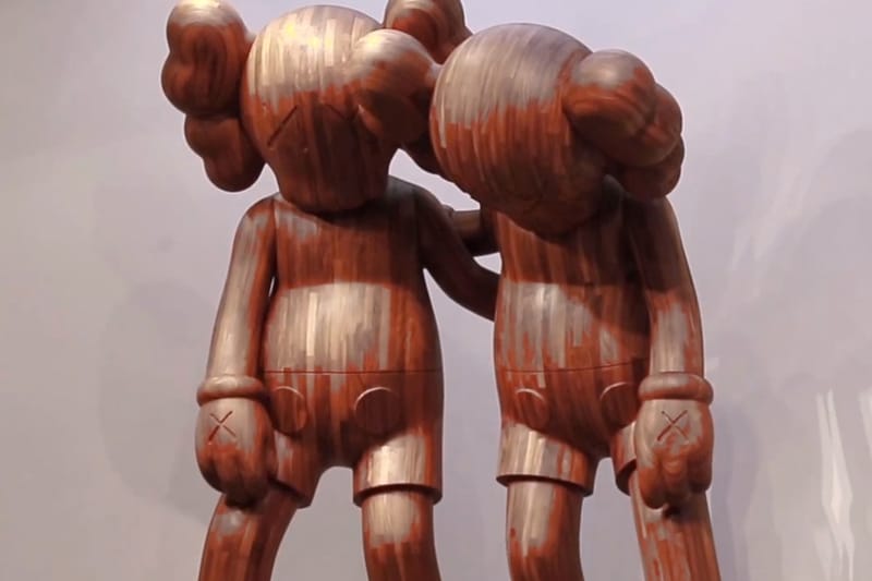 Up Close and Personal with KAWS's Massive Wooden Companion Sculptures