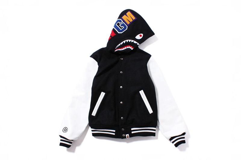 A Bathing Ape 2014 Spring SHARK VARSITY JACKET 