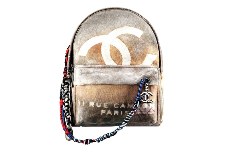 Chanel Printed Leather & Toile Backpack 