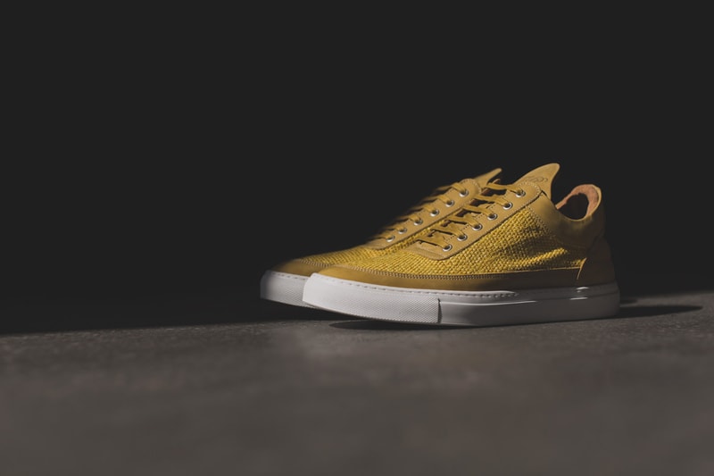Filling Pieces 2014 Spring/Summer Yellow Carpet Textile/Nubuck Lowtop