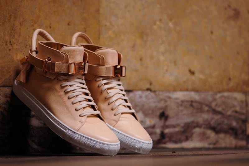 Ronnie Fieg x Buscemi 100mm Veg Tan/Rose Gold