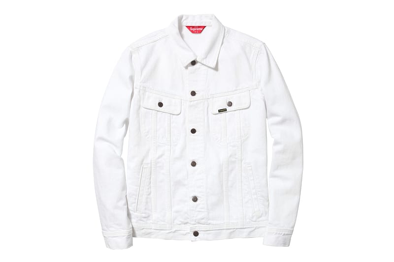 supreme white denim jacket