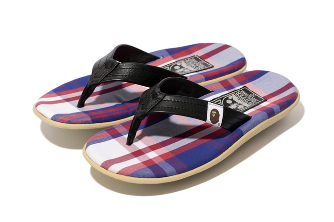 A Bathing Ape x Island Slipper 2014 Spring/Summer "BAPE CHECK" Sandal