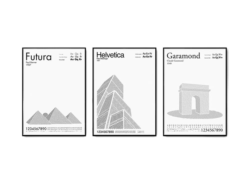Artist Uses Type for Paint in Travel Posters
