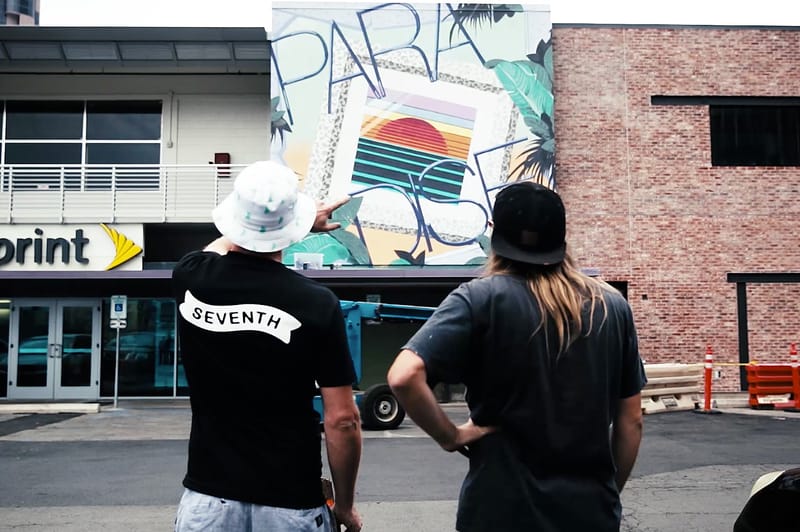 Painting "Paradise" with INSA and ROID at POW! WOW! Hawaii 2014