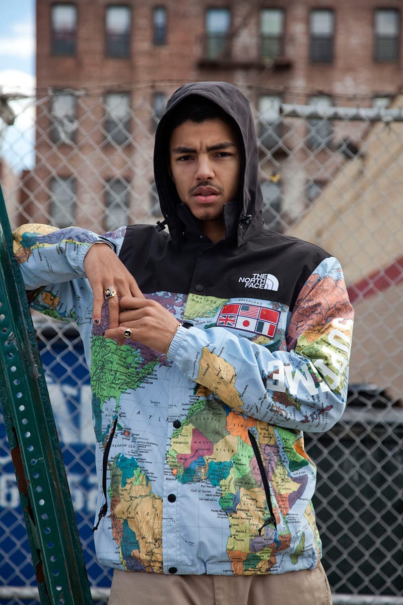 supreme north face map jacket price