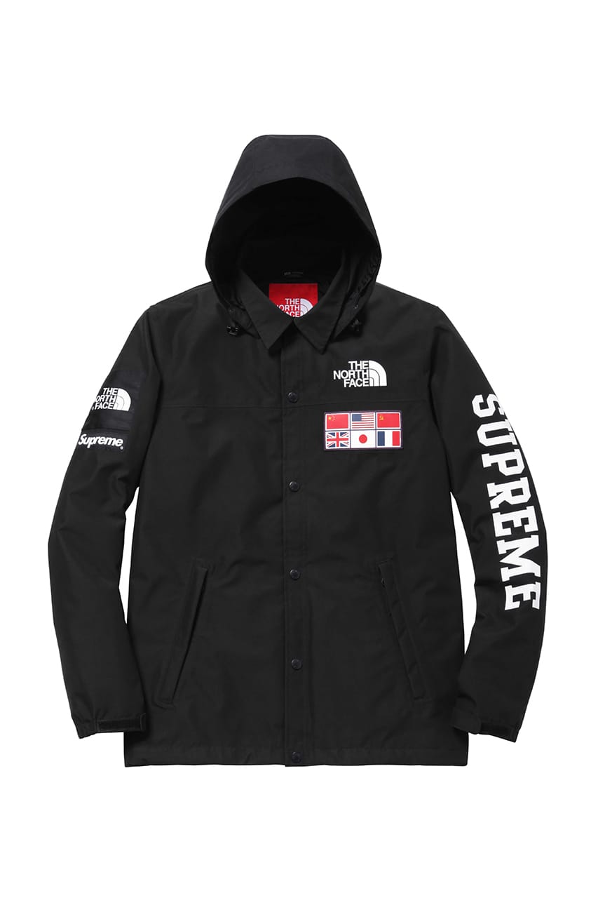 supreme x the north face map